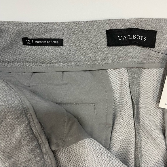 NWT New $109 Talbots Hampshire Ankle Grey Pants Size 12 - Picture 6 of 9